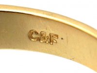 18ct Gold, Square Cut Ruby & Diamond Half Eternity Ring by Cropp & Farr