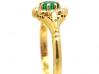 18ct Gold, Emerald & diamond Cluster Ring by Boodles