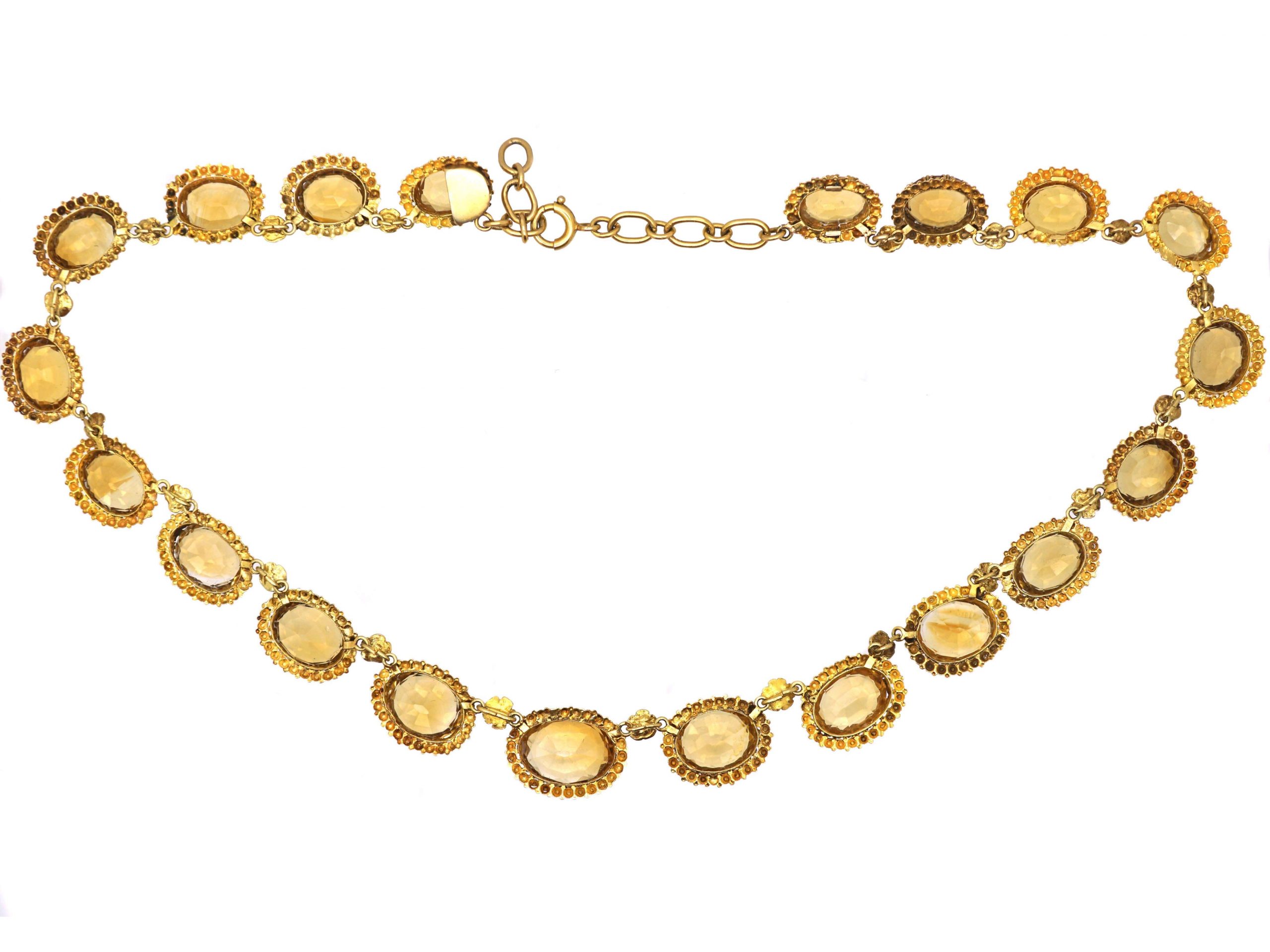 French Early 19th Century Riviere Necklace set with Citrines (333U) The  Antique Jewellery Company