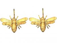 Victorian 15ct Gold Bee Earrings