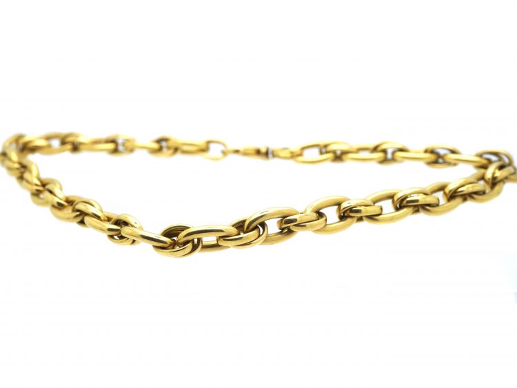 18ct Gold Large Link Necklace