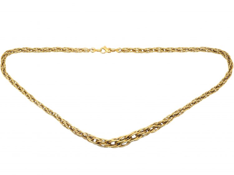 French 18ct Gold Twist Necklace