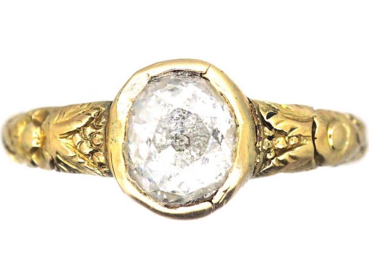 Buy Antique Georgian era emerald and diamond ring. - Kalmar Antiques