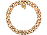 Edwardian 9ct Gold Curb Link Bracelet