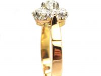 French Early 20th Century 18ct Gold, Old Mine Cut Diamond Cluster Ring