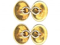 Victorian 18ct Gold Cufflinks with Engraved Coronets & Hidden Lockets