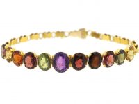 Edwardian 9ct Gold Harlequin Bracelet