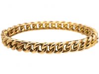 Edwardian 9ct Gold Curb Design Bangle