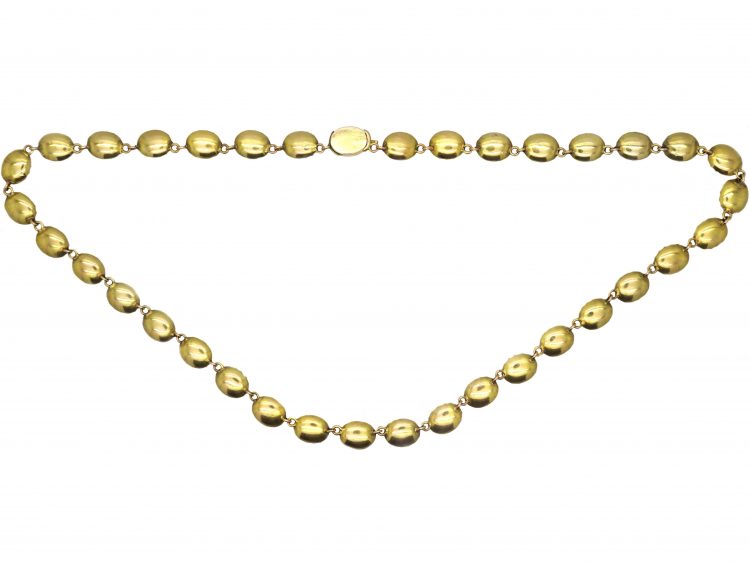 Georgian Gold Garnet Riviere Necklace