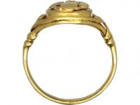Victorian 15ct Gold Signet Ring with Armorial & Snake Detail