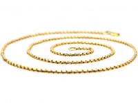 Edwardian Narrow 18ct Gold Foxtail Chain