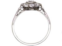 Edwardian Platinum Diamond Daisy Cluster Ring