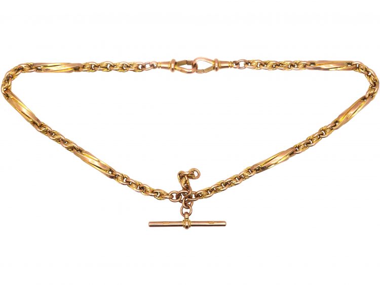 Victorian 9ct Gold Ornate Albert Chain