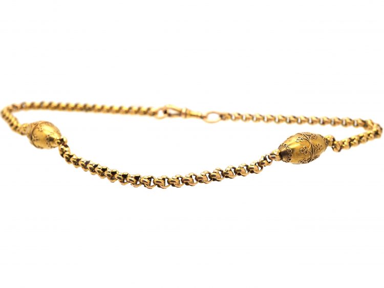 Victorian 15ct Gold Chain with Ball Detail