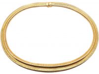 Retro 18ct Gold Tubo Gas 18ct Gold Collar