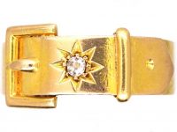 Art Deco 18ct Gold and Platinum Hexagonal Cluster Ring