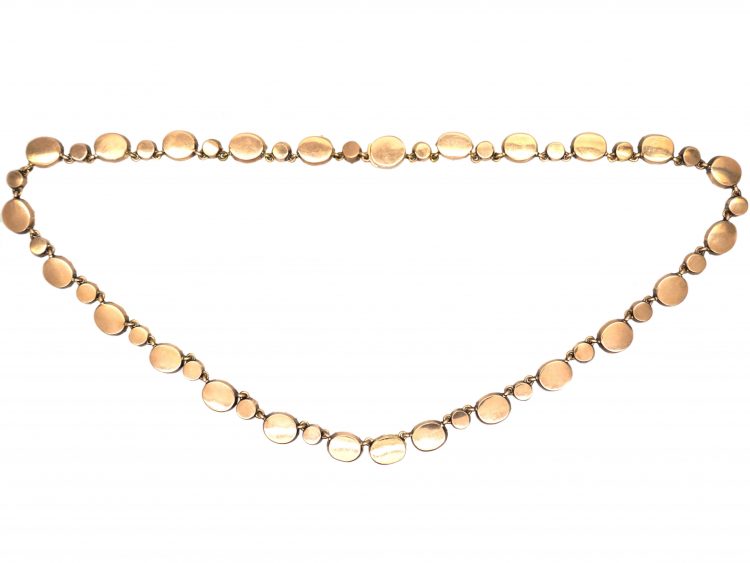 Georgian Riviere Necklace set with Flat Cut Almandine Garnets