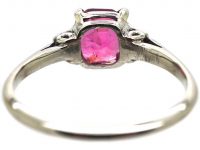 18ct White Gold, Pink Sapphire & Diamond Ring