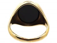 9ct Gold Signet Ring with Banded Onyx Intaglio of a Griffin