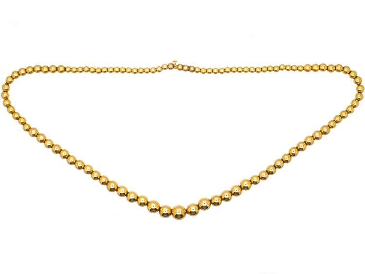Edwardian 15ct Gold Balls Necklace