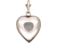 Edwardian Silver and Paste Heart Pendant