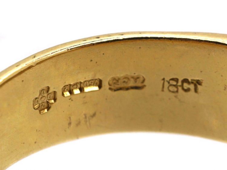 18ct Gold Millenium Diamond Set Gypsy Ring