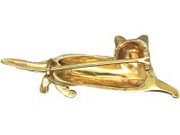 Edwardian 18ct Gold Brooch of a Cat