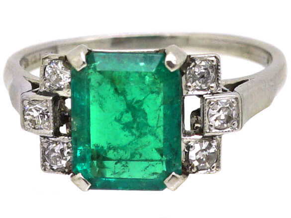 5.69 Carat Colombian Emerald and Diamond Ring in Platinum 950