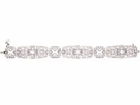 Art Deco Platinum & Diamond Articulated Bracelet