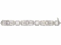 Art Deco Platinum & Diamond Articulated Bracelet