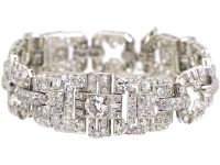 Art Deco Platinum & Diamond Articulated Bracelet