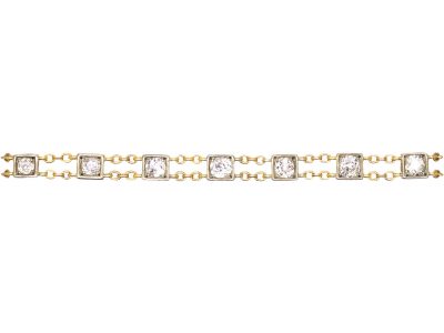 Victorian 18ct Gold Bracelet set with Diamonds by Mrs Newman