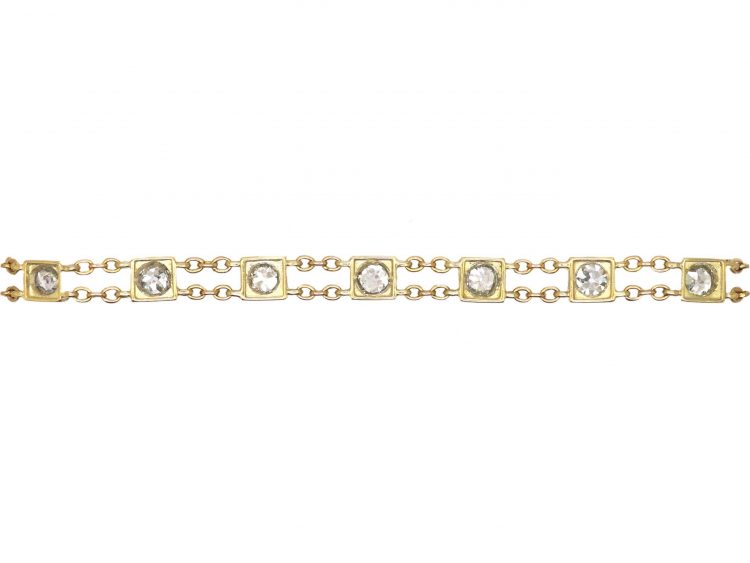 Victorian 18ct Gold Bracelet set with Diamonds by Mrs Newman (718U ...