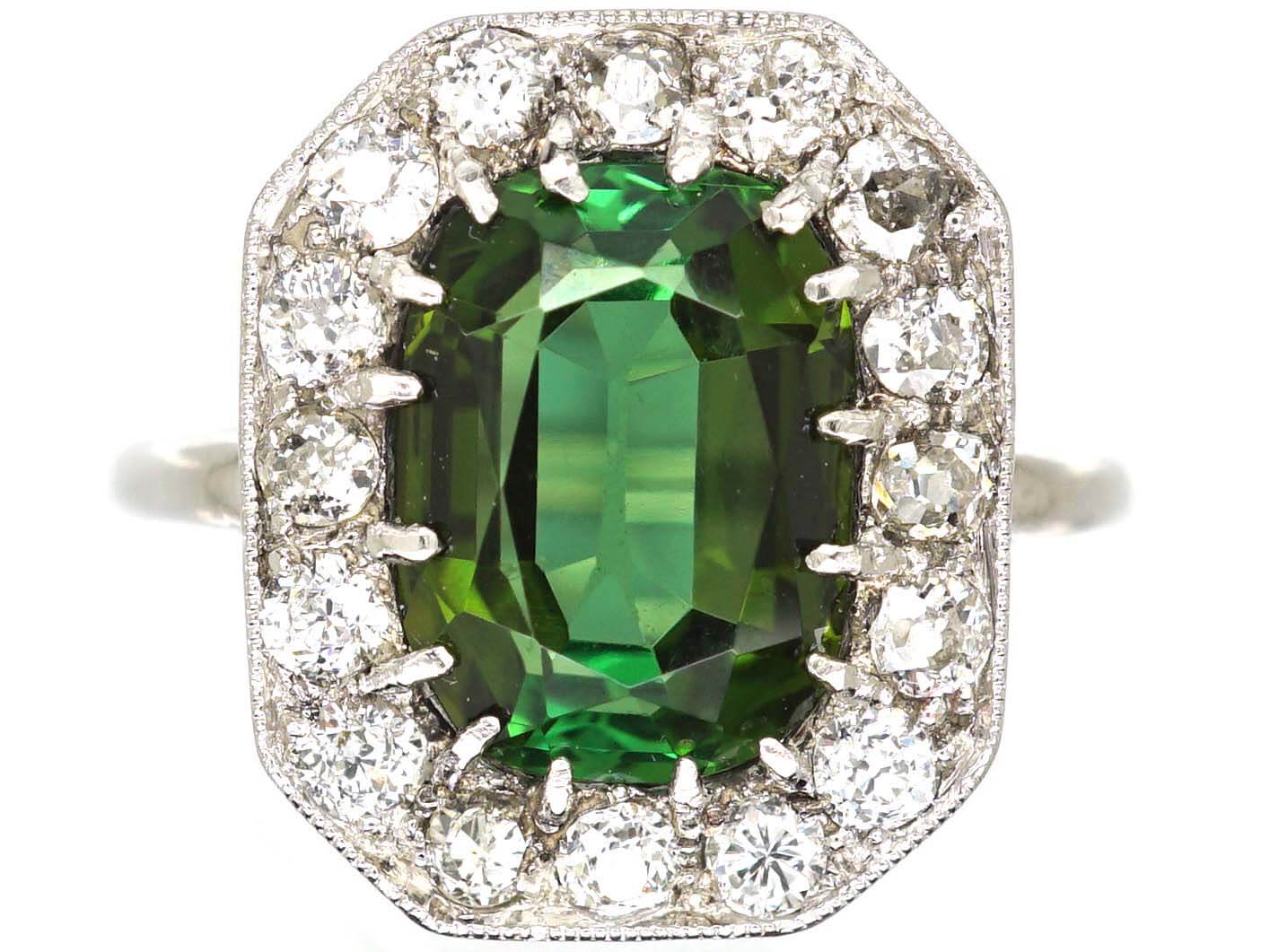 Art deco sale tourmaline ring