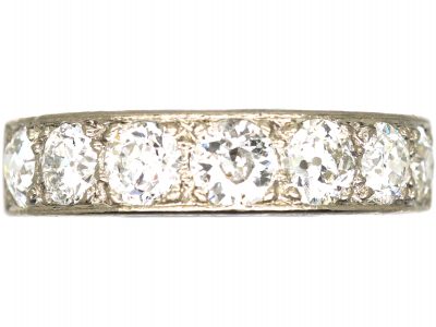 Art Deco 18ct White Gold Half Eternity Ring set with Diamonds