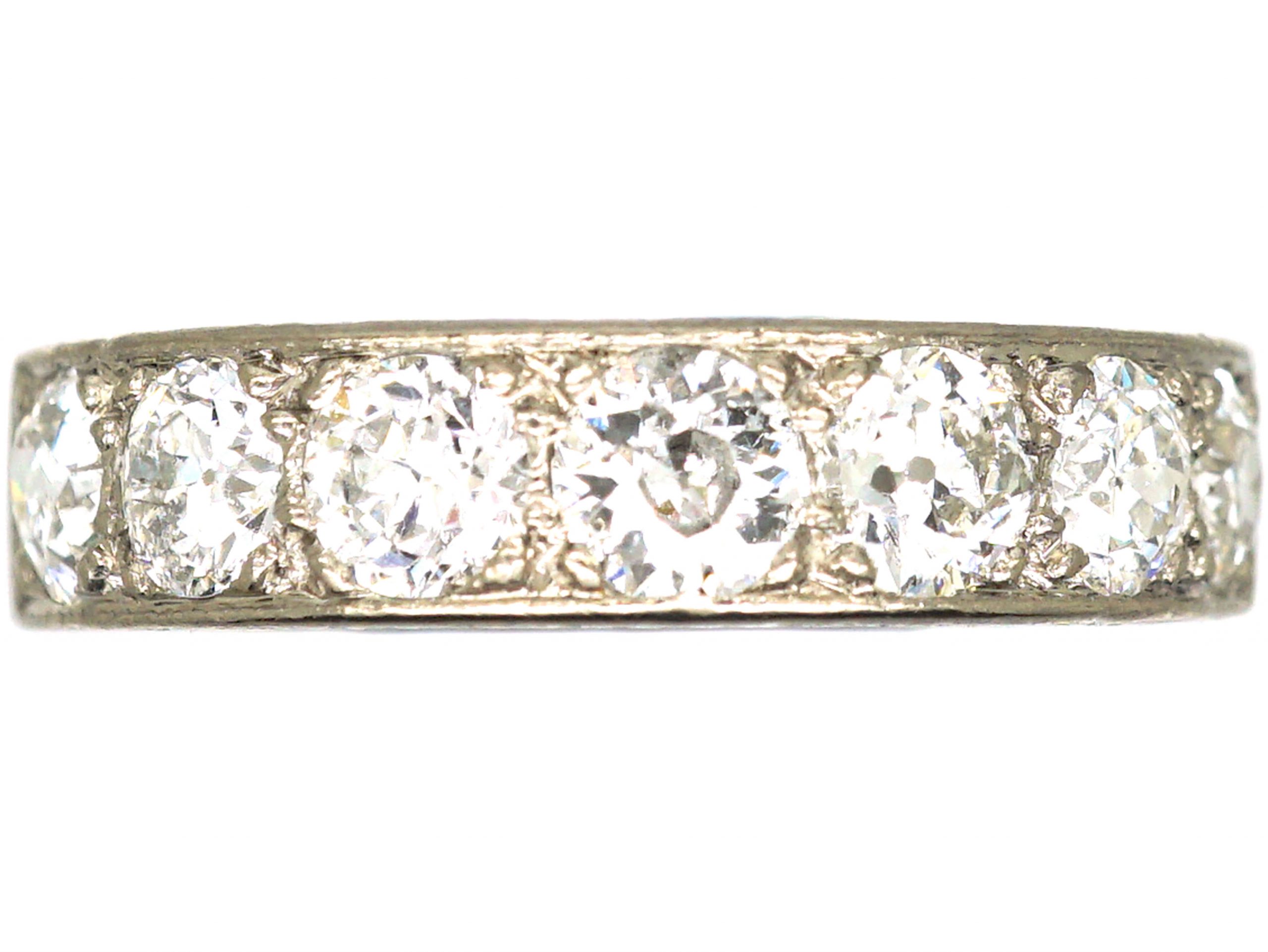 SPECIAL OFFER - 18ct White Gold Half Eternity (7 Stones) Diamond Ring - 1.00ct Diamonds main image 1