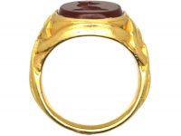 Victorian 18ct Gold Signet Ring with Intaglio of a Griffin