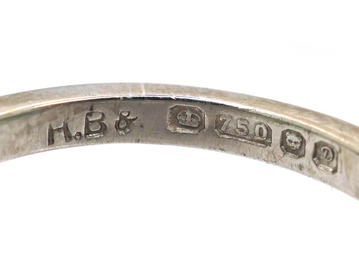 18ct Yellow Gold 0.12ct Rub Set Emerald and Diamond Half Eternity Ring