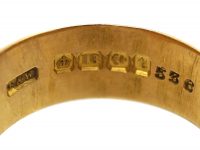 Early 20th Century 18ct Gold Buckle Ring set with Diamonds