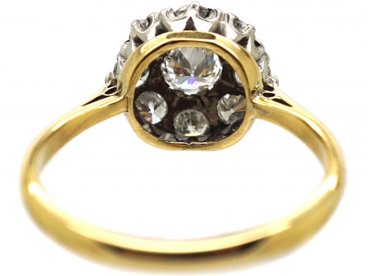 Early 20th Century 18ct Gold & Platinum, Diamond Cluster Ring