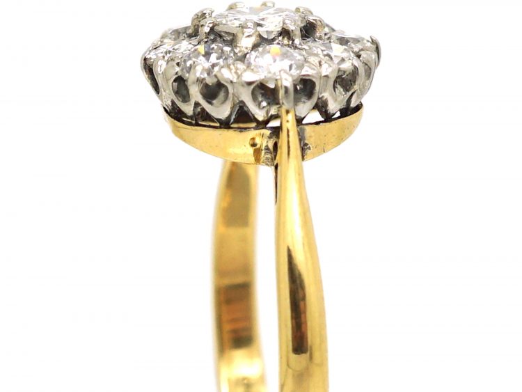 Early 20th Century 18ct Gold & Platinum, Diamond Cluster Ring