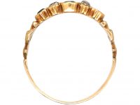 Regency 15ct Gold Ring set with Emeralds & Diamonds