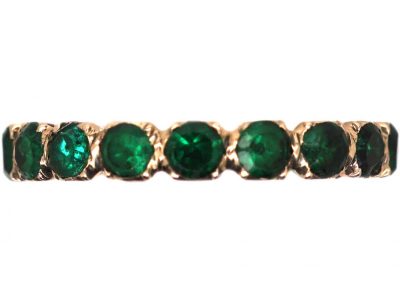 Georgian Gold & Green Paste Eternity Ring