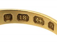 Victorian 18ct Gold Old Mine Cut Diamond Five Stone Ring