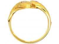 French Belle Epoque 18ct Gold Snake Ring set with Diamonds