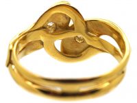 French Belle Epoque 18ct Gold Snake Ring set with Diamonds