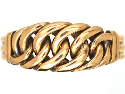 Victorian 9ct Gold Curb Link Ring