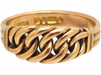 Victorian 9ct Gold Curb Link Ring