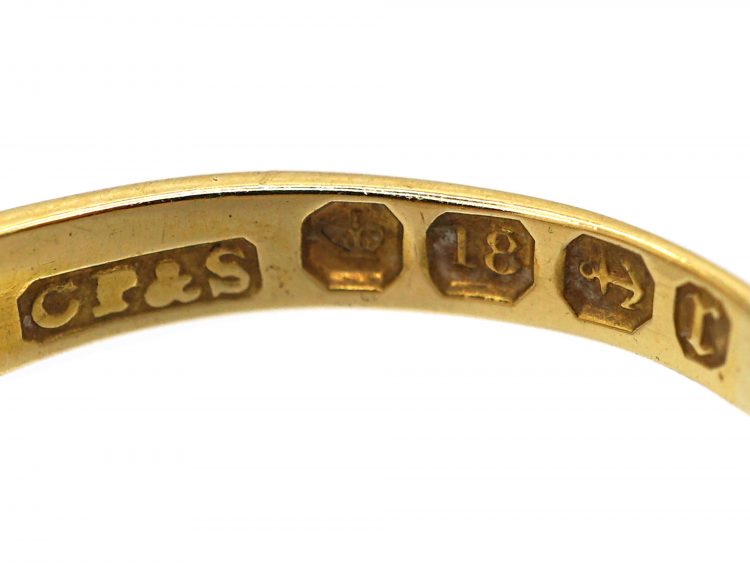 Victorian 18ct Gold & Diamond Trefoil Ring