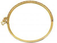 Victorian 15ct Gold Etruscan Revival Bangle